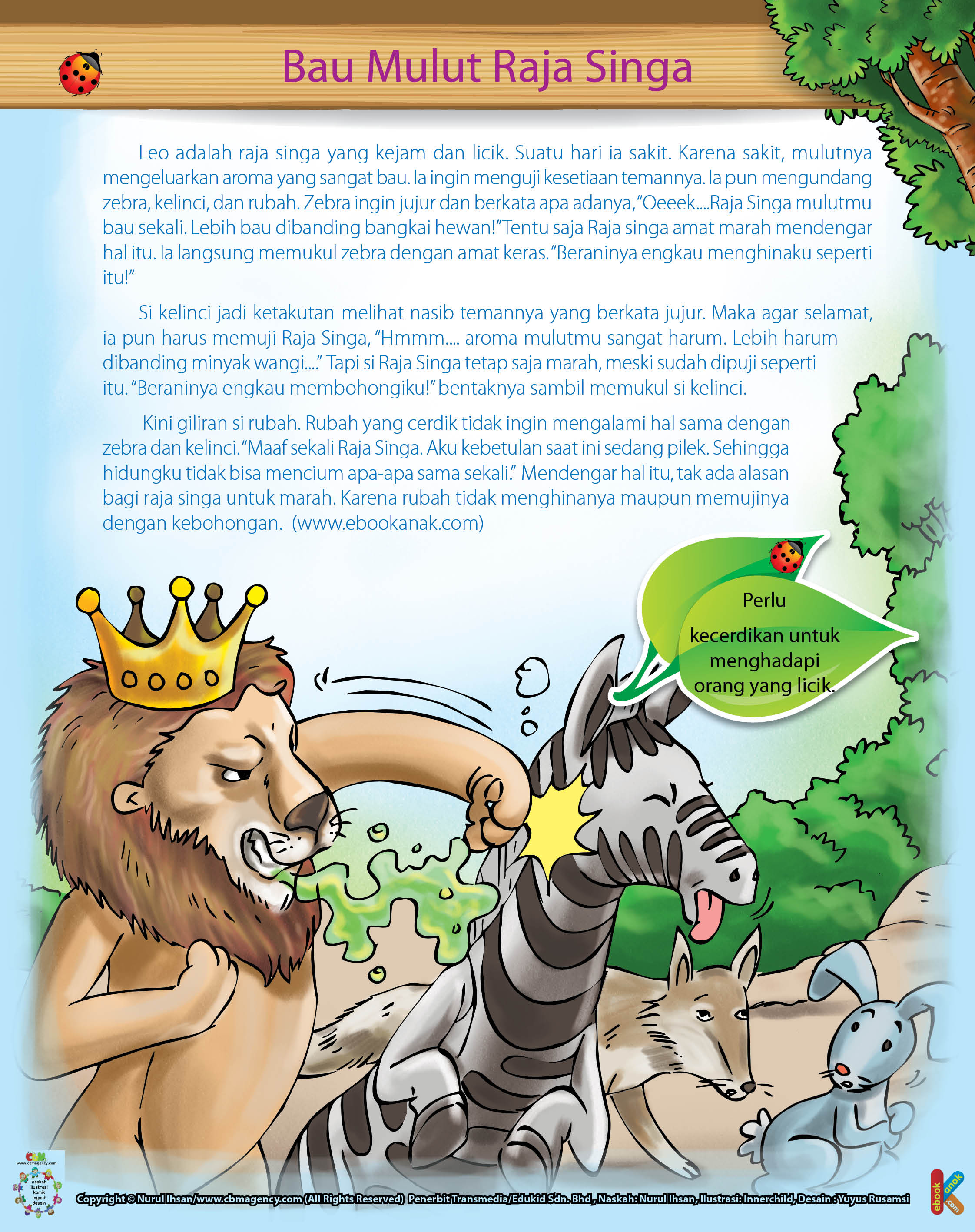 100 Dongeng Fabel Pilihanjpg 71 Bau Mulut Raja Singa Ebook Anak