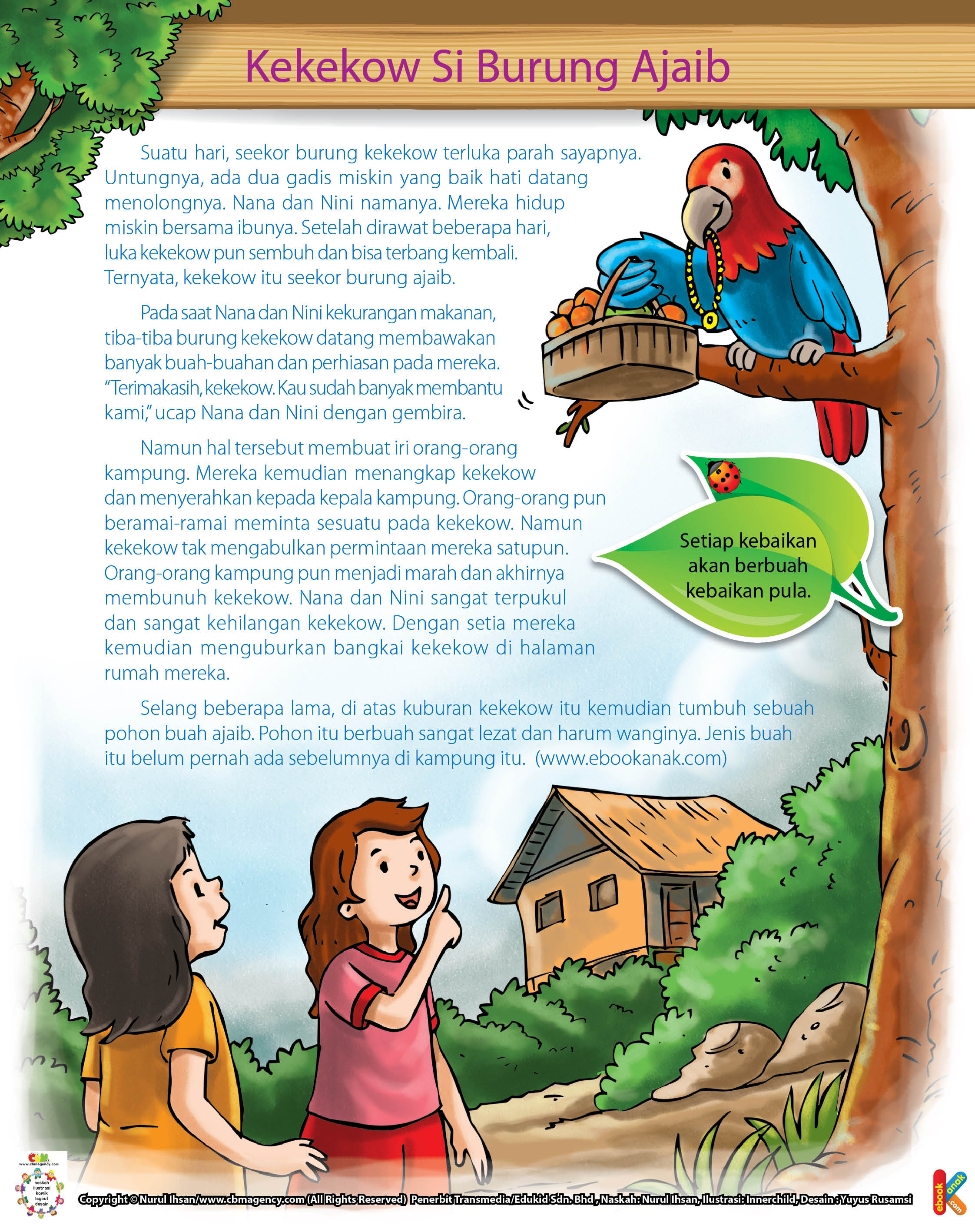 Kekekow Sang Burung Ajaib Dan Dua Gadis Ebook Anak