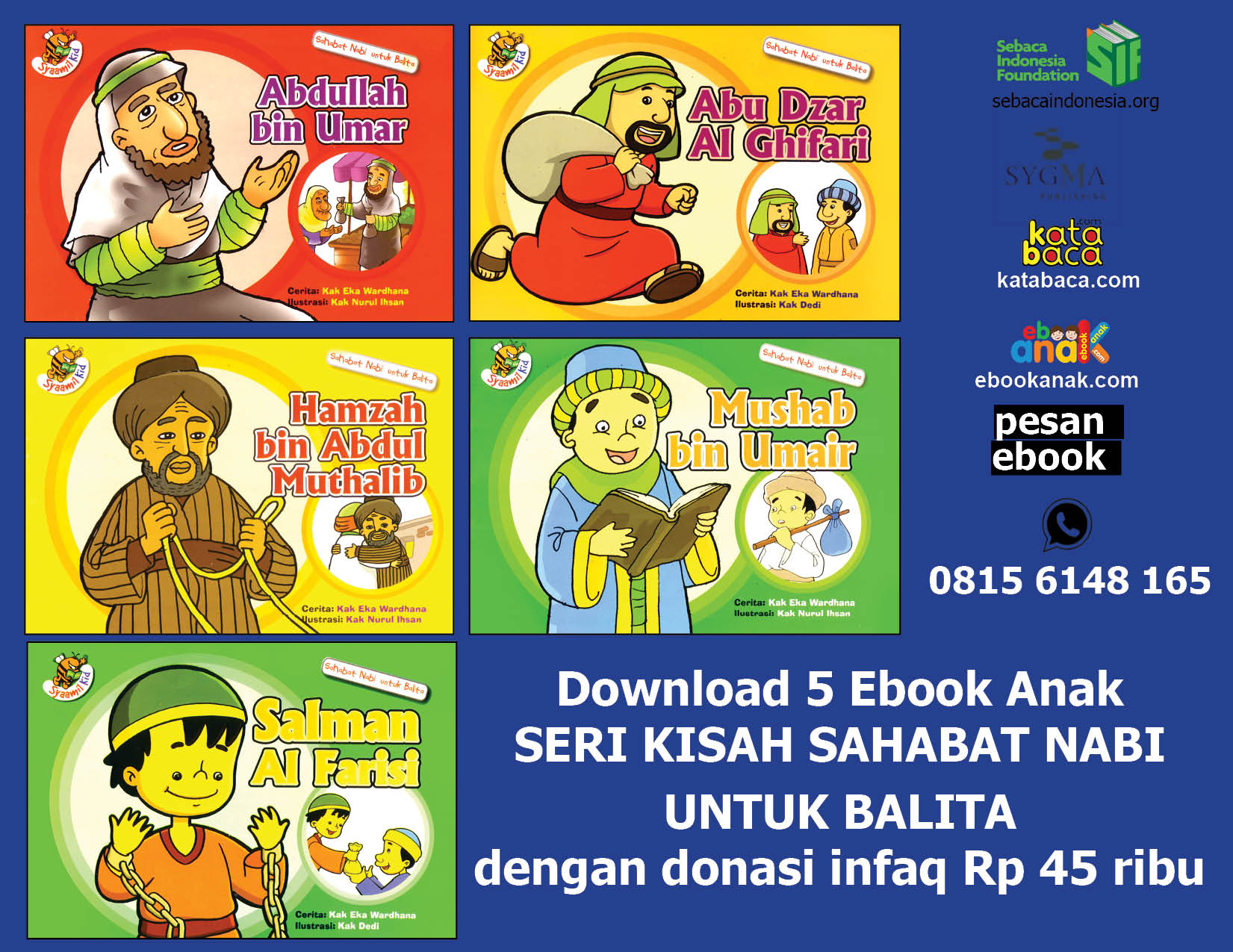Download 5 Ebook Seri Kisah Sahabat Nabi Ebook Anak