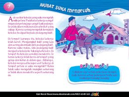 10 menit kumpulan dongeng teladan, Akibat Suka Mengeluh
