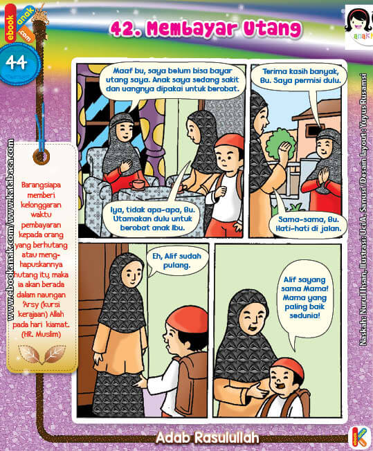 101 Komik Adab Rasulullah, Membayar Utang (44)