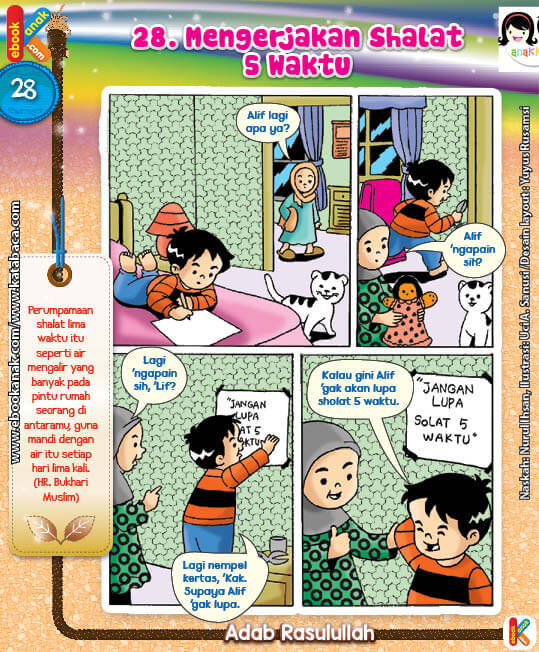 101 Komik Adab Rasulullah, Mengerjakan Shalat Lima Waktu (28)