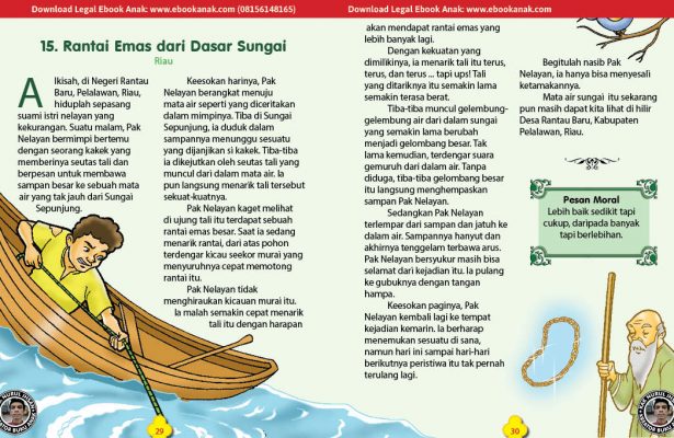 101 cerita nusantara, Rantai Emas dari Dasar Sungai (Cerita Rakyat Riau) (15)
