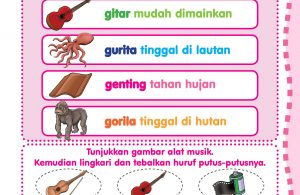 15. 60 langkah 60 hari aku pintar membaca dan menulis; Kata ga gi gu ge go