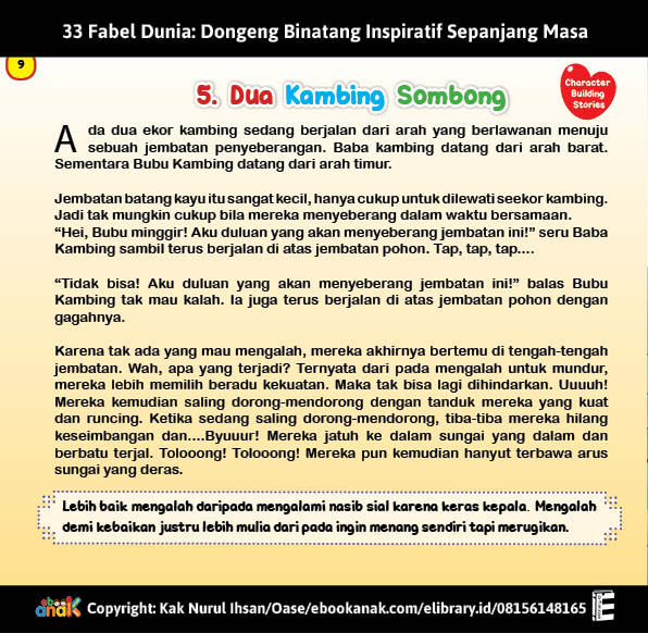 (18) 33 Fabel Dunia; Dua Kambing Sombong