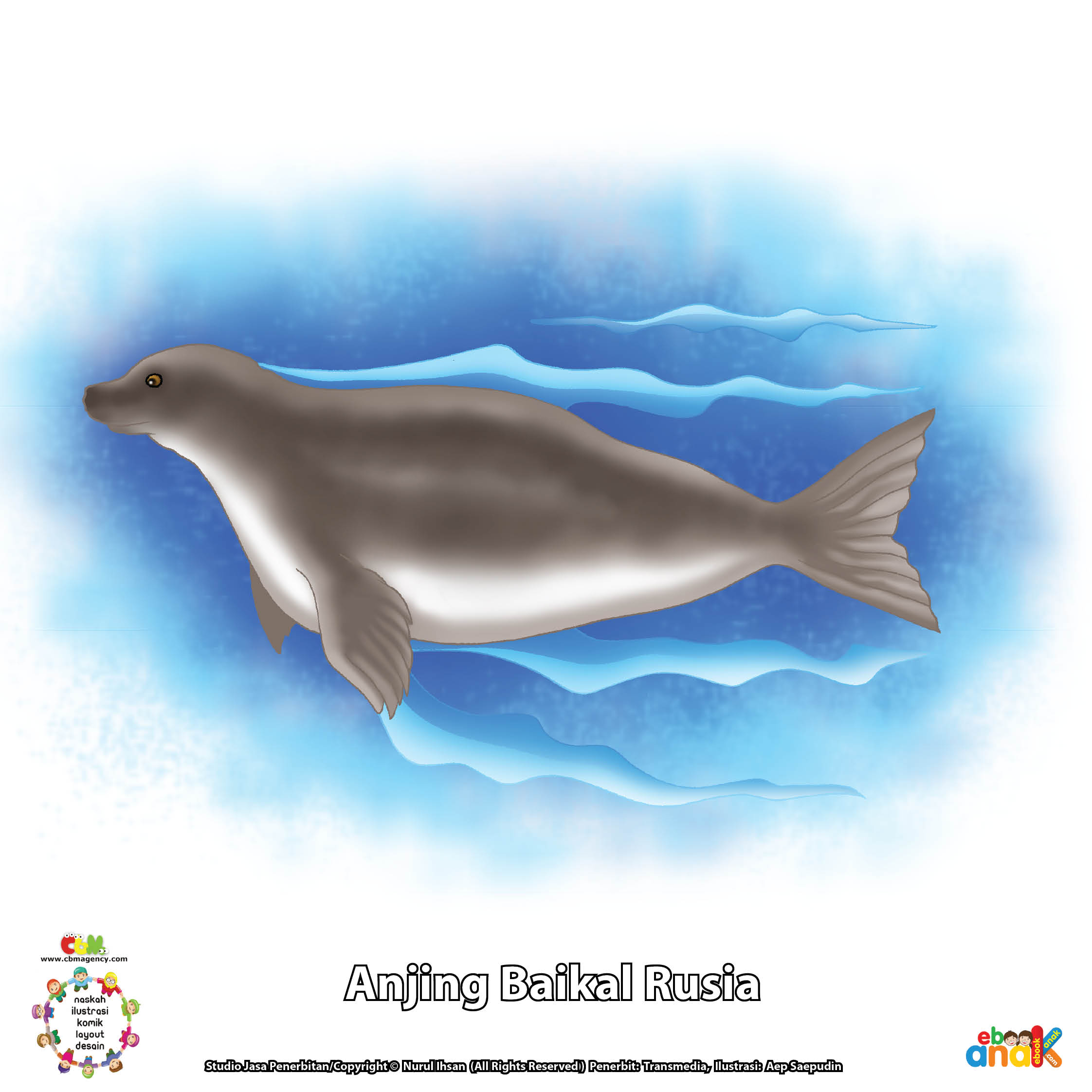 iilustrasi anjing baikal dari rusia