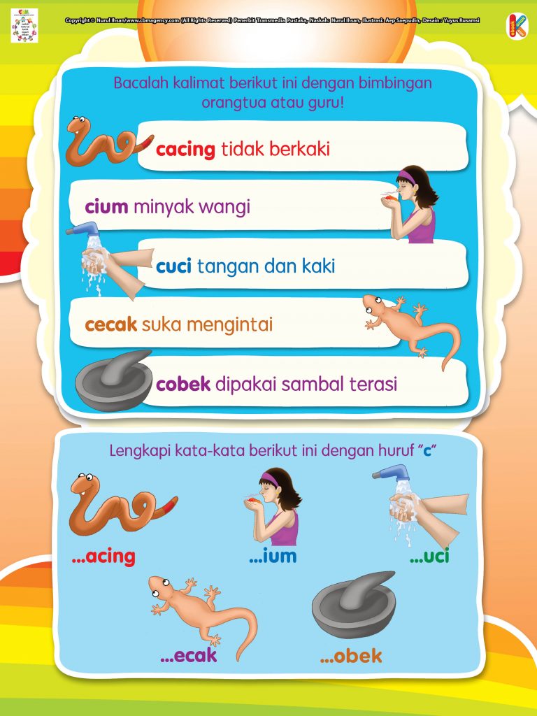 Aku Pintar Membaca dan Menulis Huruf Berawalan C