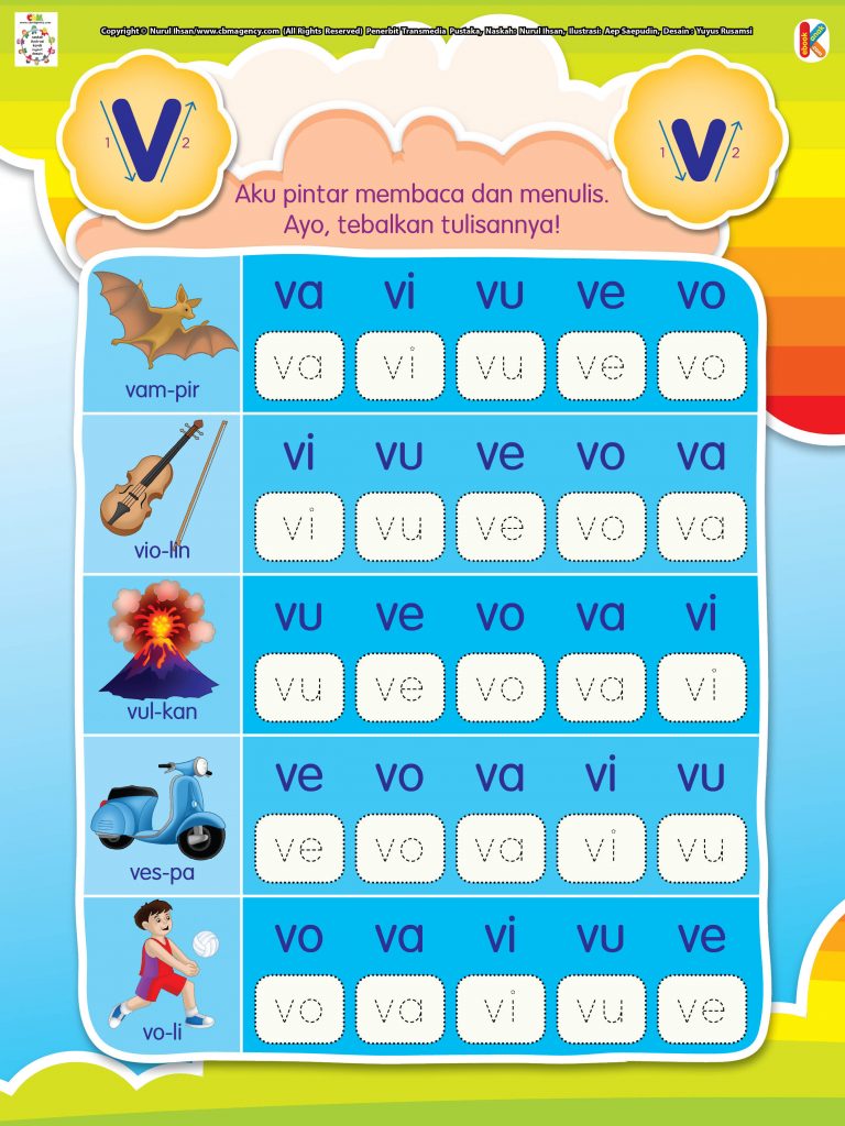 Pintar Membaca dan Menulis Huruf V
