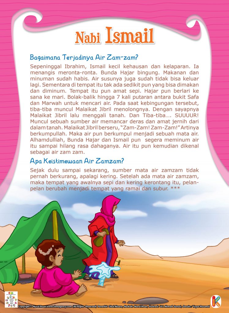 nabi ismail, bagaimana terjadinya air zamzam