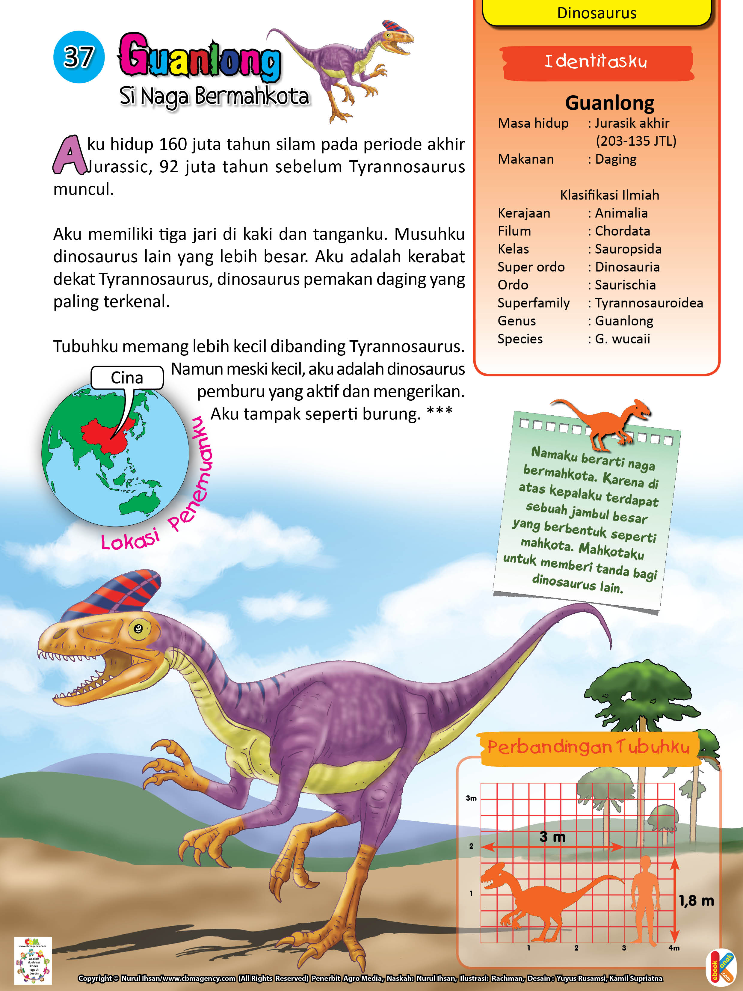 Dinosaurus Guanlong mirip burung.