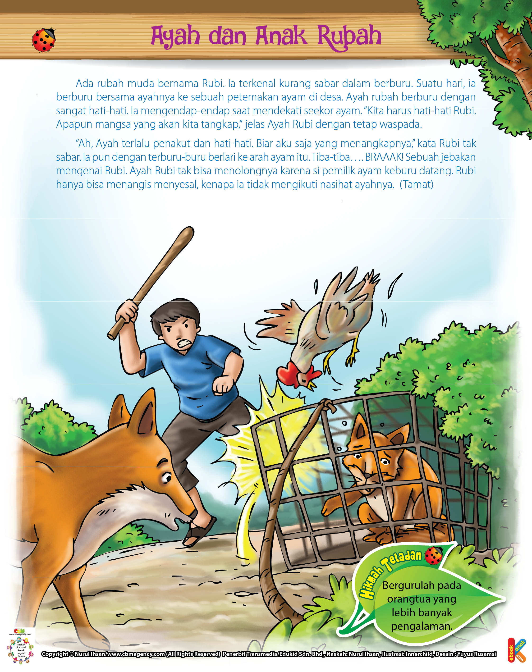 100 Dongeng Fabel Pilihan 11 Ayah Dan Anak Rubah Ebook Anak