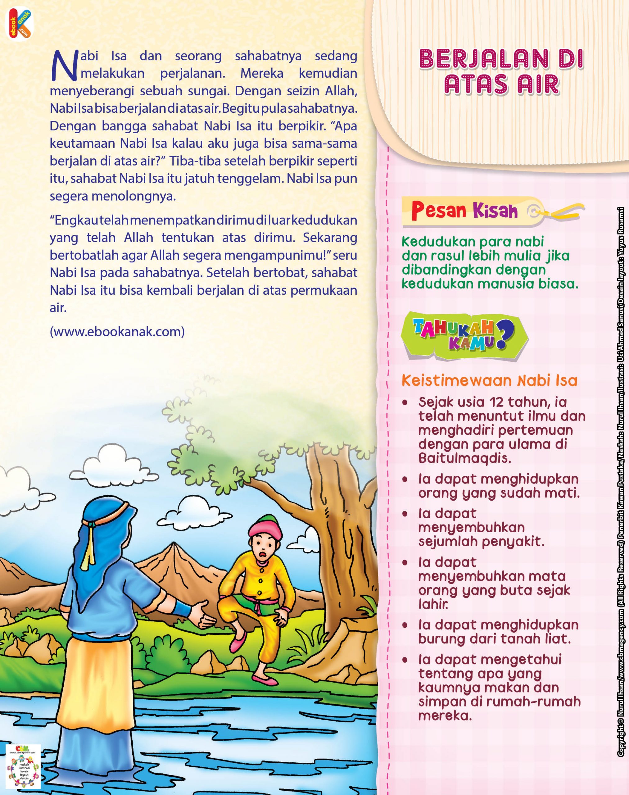 Mereka kemudian menyeberangi sebuah sungai.