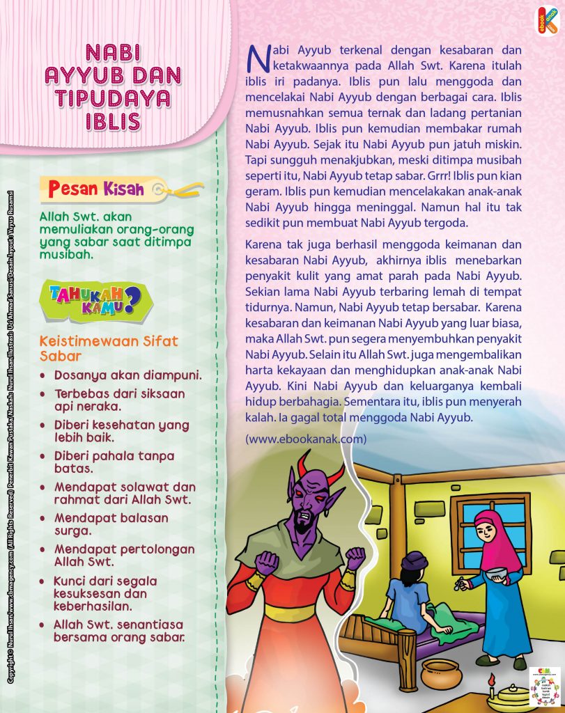 99 Kisah Hebat.jpg 32 nabi ayyub dan tipu daya iblis