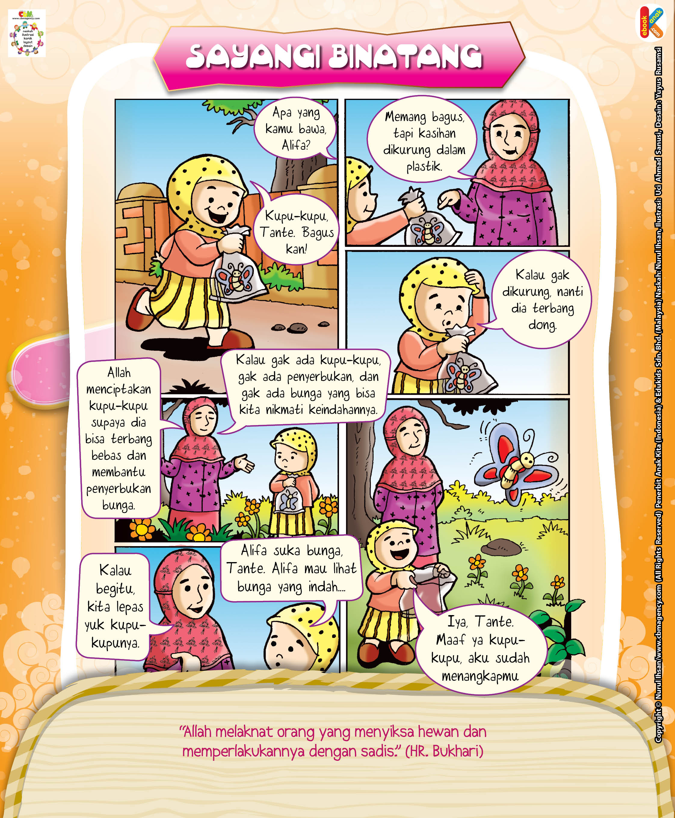 Komik Hadits Menyayangi Binatang  Ebook Anak