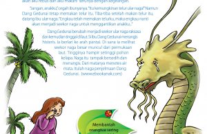 Naga itu hampir setinggi pohon kelapa dan tampak menangis sedih.