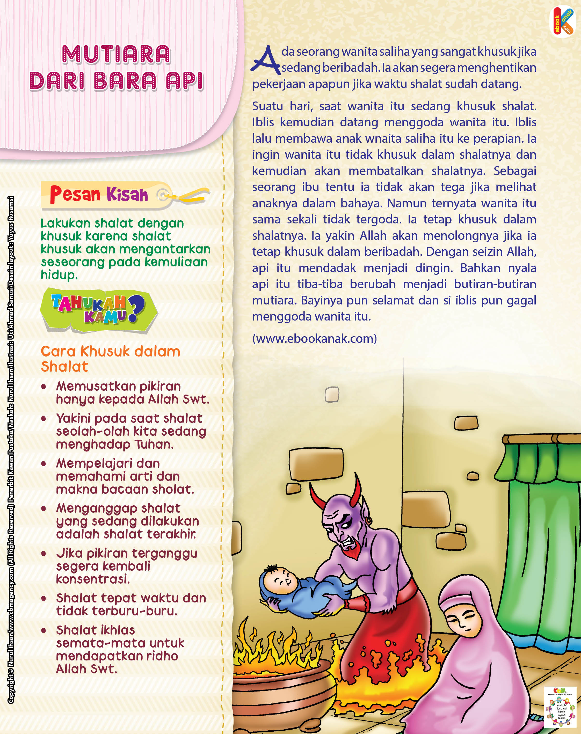 Iblis kemudian datang menggoda wanita itu.