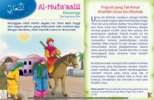 Orang itu tetap menunggang kuda, sementara Khalifah berjalan kaki mengikutinya.