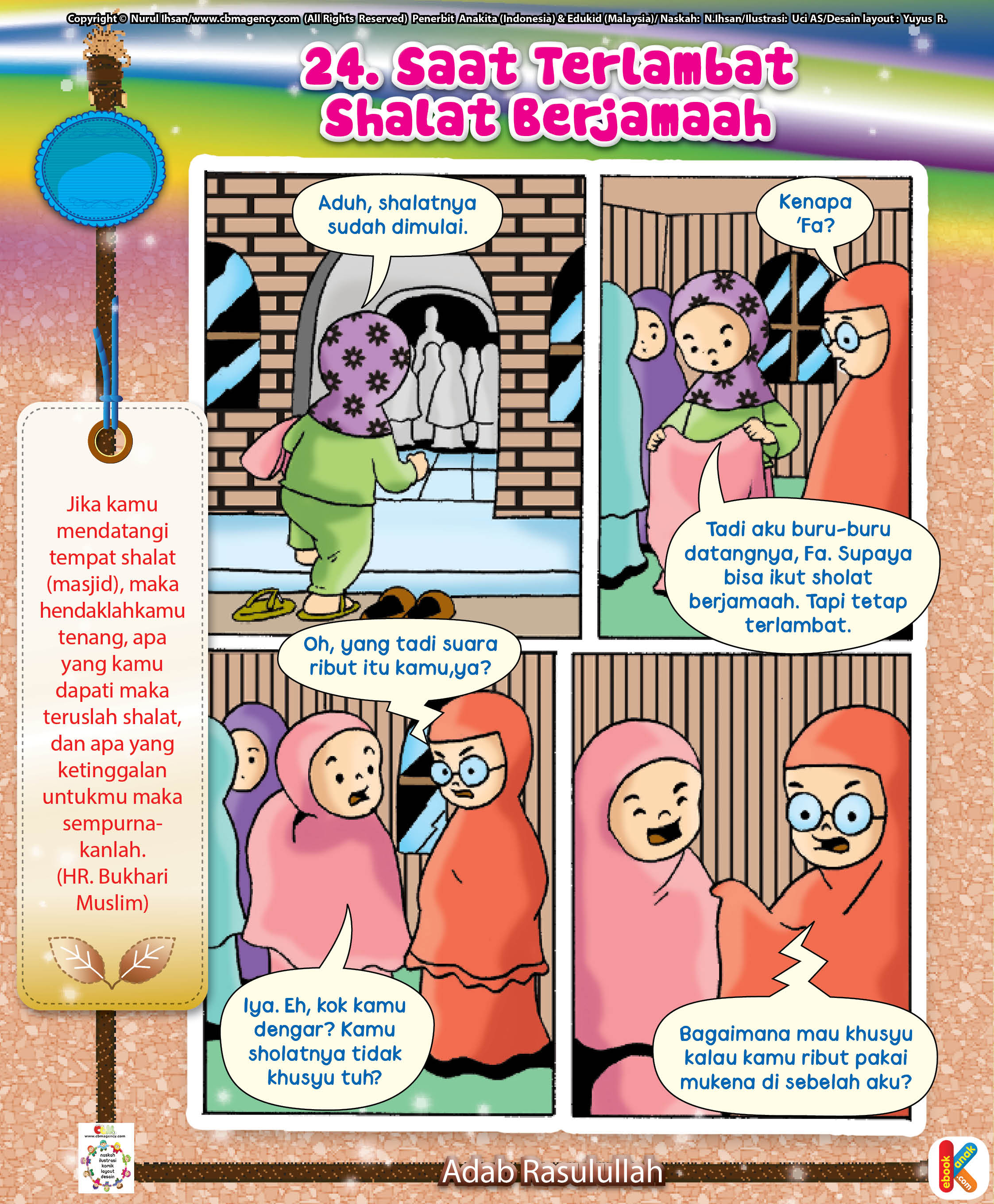 Komik Adab Terlambat Shalat Berjamaah Ebook Anak