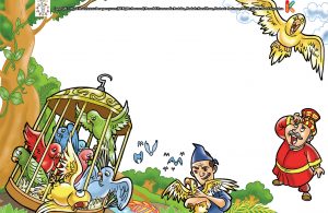Setelah melepaskan perekatnya, pemburu mengambil hasil tangkapannya.