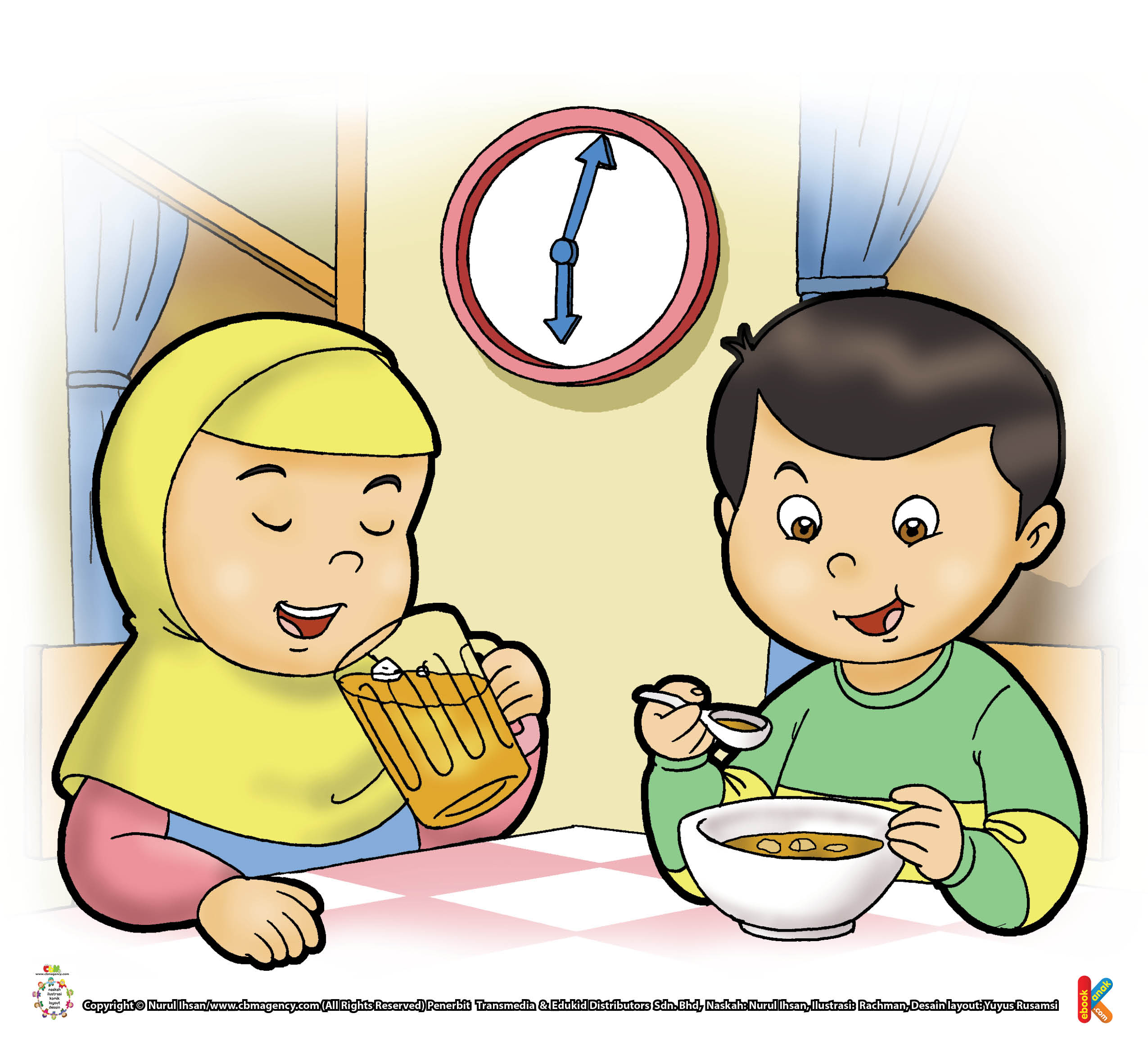 Terbaru 30 Gambar Kartun Anak Muslim Makan Gambar Kartun Ku