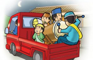 Bertakbir bisa dilakukan di masjid, rumah, atau berkeliling dengan naik kendaraan.