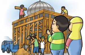 Dan orang yang paling disenangi Allah, yaitu orang yang pertama masuk dan yang terakhir ke luar meninggalkan masjid.