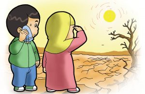 Bila terjadi musim kemarau panjang, maka dianjurkan shalat sunah Istisqa’ untuk memohon hujan.