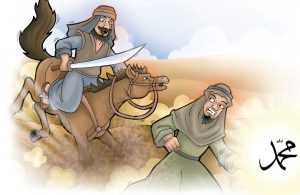 Rasul dan Kuda Suraqah yang Terjatuh