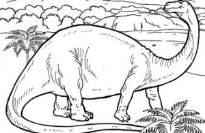 Mewarnai Gambar Dinosaurus Apatosaurus