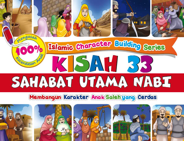 Cover buku kisah 33 sahabat utama nabi