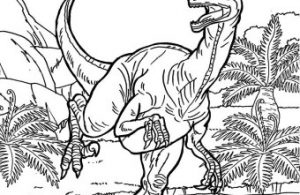 Mewarnai gambar dinosaurus Troodon, dinosaurus paling pintar.