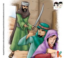 Ilustrasi Umar bin Khattab Mendatangi Adiknya yang Sedang Membaca Al Quran