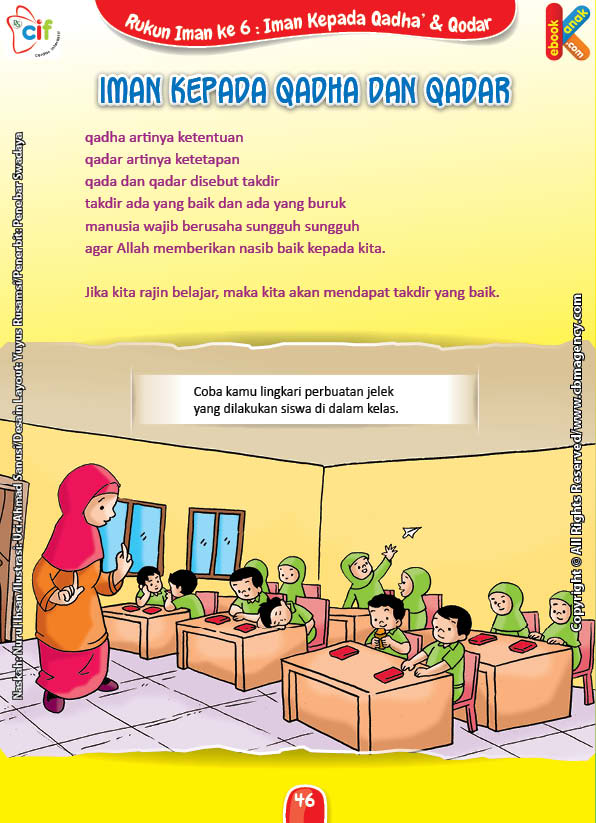 Download Gratis Worksheet Iman Kepada Qadha dan Qadar