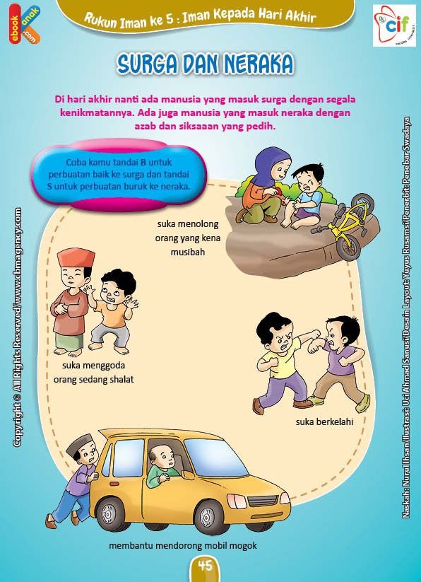 Download Gratis Worksheet Surga dan Neraka