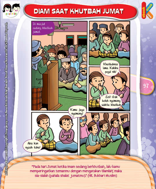 Komik Hadits Jangan Berkata 'Diamlah' Jika Imam Sedang Khutbah Jumat