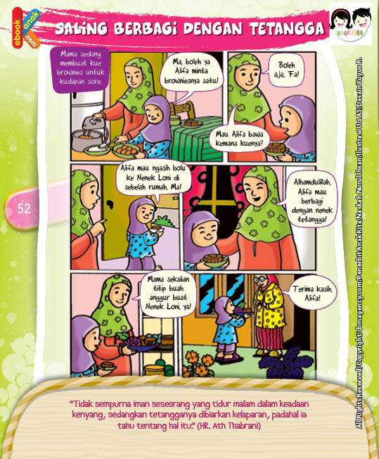 Komik Hadits Tak Sempurna Iman Kita Jika Biarkan Tetangga Kelaparan
