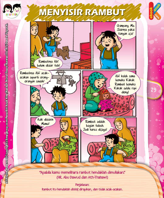 Komik Hadits Anjuran Merawat Rambut Kita Dengan Baik