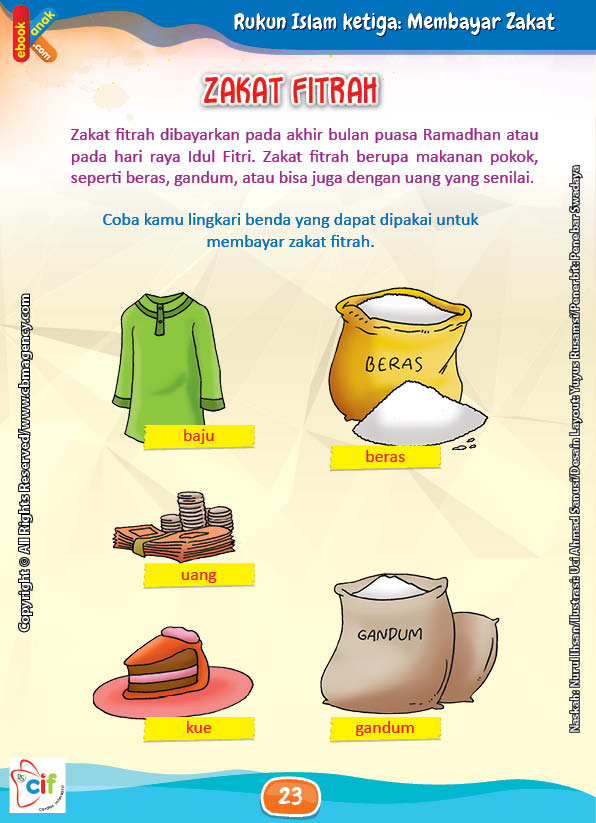 Download Gratis Worksheet Membayar Zakat Fitrah