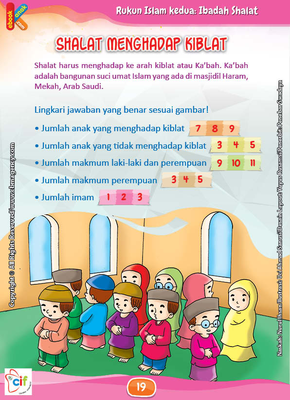 Download Gratis Worksheet Shalat Menghadap Kiblat