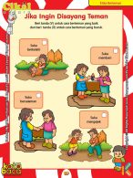 buku pintar aktivitas TK A-B Worksheet PAUD TK A-B Etika Berteman