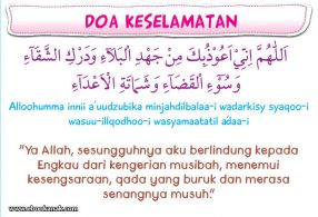 khat bacaan doa dan adab keselamatan