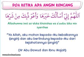 khat bacaan doa dan adab ketika ada angin kencang