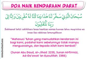 khat bacaan doa dan adab ketika naik kendaraan darat
