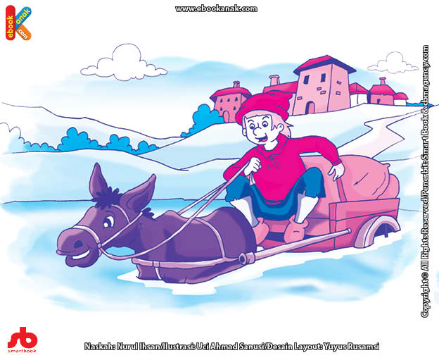 10 menit kumpulan dongeng teladan ilustrasi keledai pengangkut barang yang pemalas