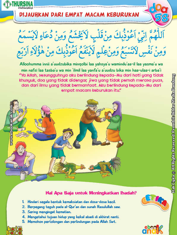 belajar mengenal adab dan doa mohon dihindari dari empat macam keburukan