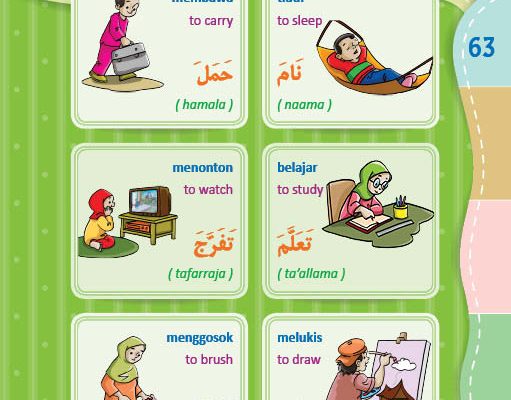 download gratis ebook pdf kamus bergambar 3 bahasa indonesia, inggris, arab mengenal kata kerja (9)