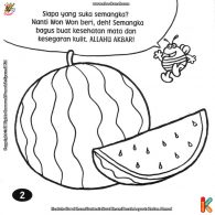 ebook seri mewarnai cerita thayyibah allahu akbar buah semangka bagus untuk kesehatan mata dan kulit