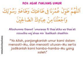 khat bacaan doa agar diberi panjang umur