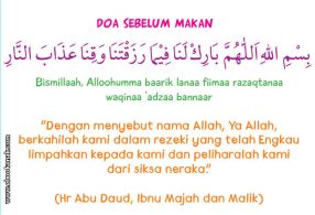 khat bacaan doa sebelum makan