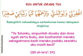 khat bacaan doa untuk orang tua